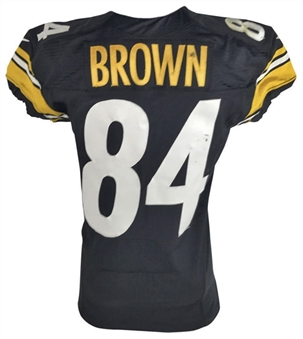 2014 Antonio Brown Game Used & Signed Pittsburgh Steelers Black Jersey at Jacksonville! (BAS/Beckett)